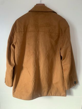 Chaqueta efecto ante marrón Talla M