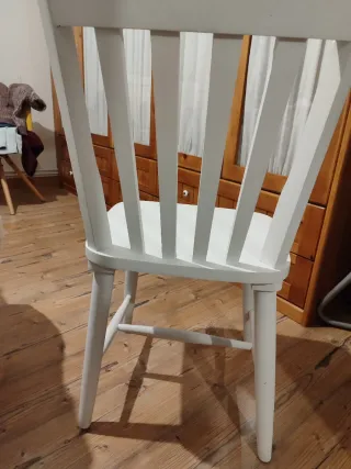 Silla de madera Banak Importa blanca
