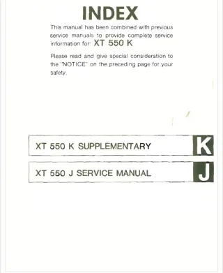 Manual Taller Yamaha XT 550 J