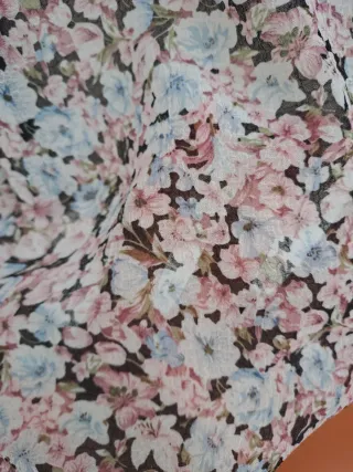 Camisa floral manga larga