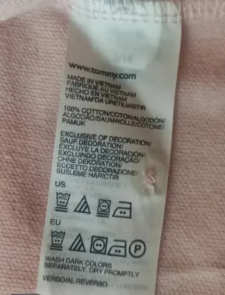 Polo Tommy Hilfiger Talla M Rosa