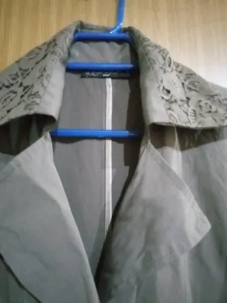 Gabardina S Beige/Gris