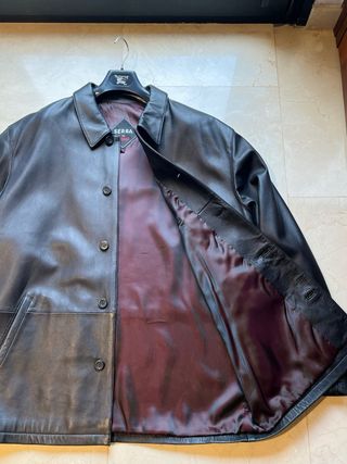 Chaqueta de cuero auténtico SERRA