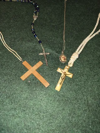 Colgante Cruz y Virgen