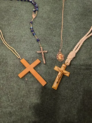 Colgante Cruz y Virgen