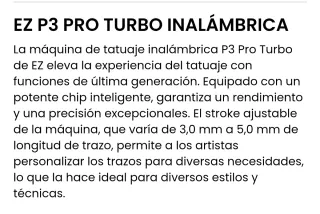 Máquina de Tatuar EZ P3 PRO TURBO