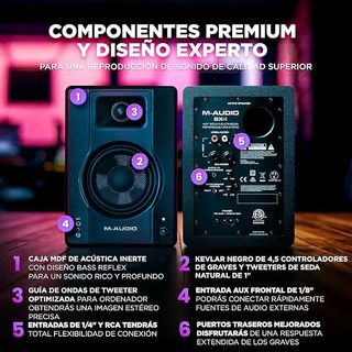 M-Audio BX4 Pair - Par de Monitores de estudio, Al