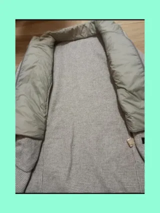 Abrigo paño mujer XL beige/gris