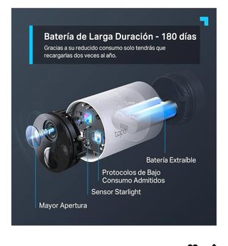 Cámara Vigilancia Tapo Inalámbrica Exterior 2K