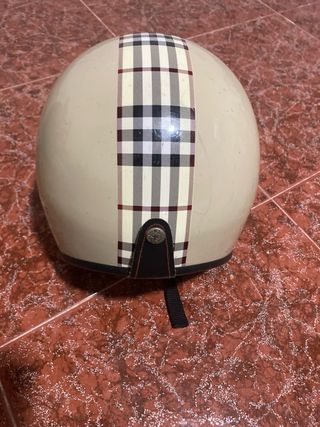 Casco Moto Scooter Beige/Negro
