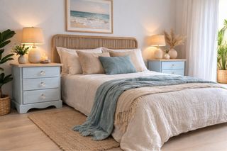 Mesas de noche estilo costero