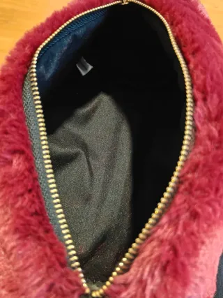 Bolso pelo Kling granate/burdeos vintage cadena