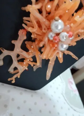 Collana e orecchini corallo arancio