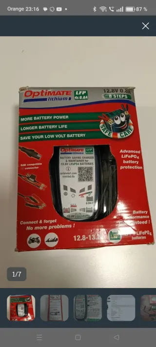 Cargador Batería OptiMATE LFP 12.8V