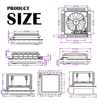 Ventilador Techo Autocaravana 12V LED
