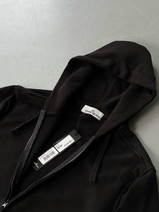 Sudadera Stone Island Negra Cremallera
