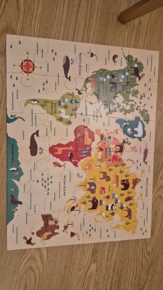 Puzzle Mapa Mundo Infantil Petit Collage