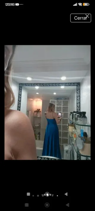 Vestido Largo Fiesta Givana Azul Eléctrico XL