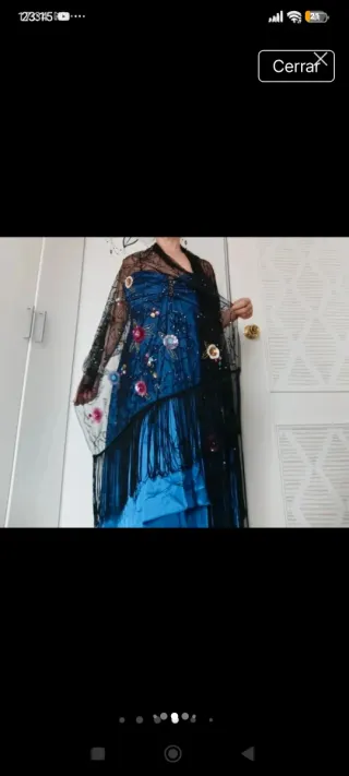 Vestido Largo Fiesta Givana Azul Eléctrico XL