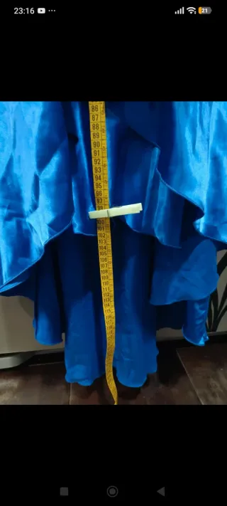 Vestido Largo Fiesta Givana Azul Eléctrico XL