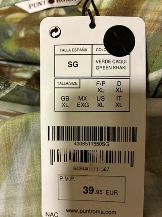 Camisa mujer Punto Roma estampado hojas SG