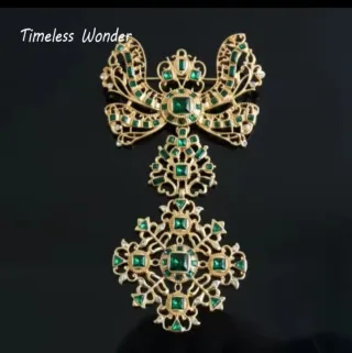 Broche F27.39allera Oro y Verde