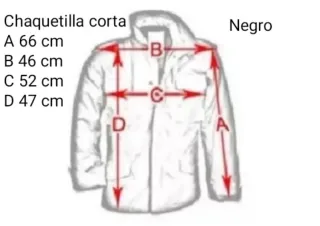 Chaqueta campera corta hombre negra T.54