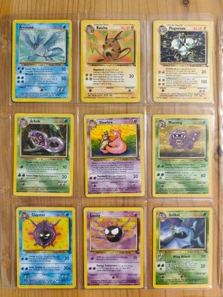 Pokemon Fossil Set Cartas Ingles