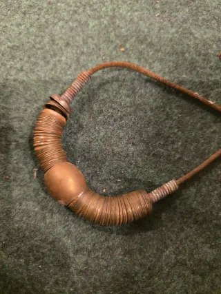 Pulsera Étnica Tribal Marrón y Dorada