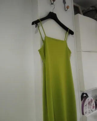 Vestido lencero H&M verde