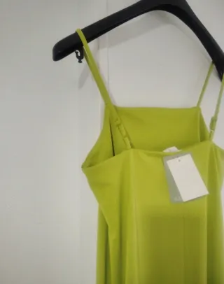 Vestido lencero H&M verde