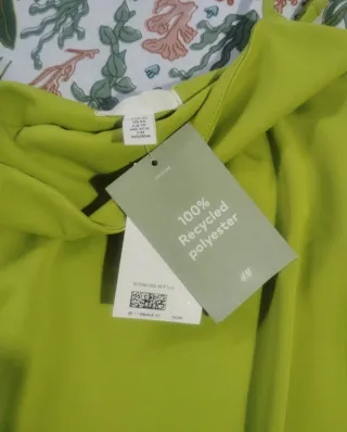 Vestido lencero H&M verde