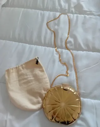 Bolso fiesta vintage dorado