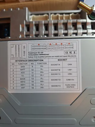 Radio Coche Pantalla Extraíble 1 DIN