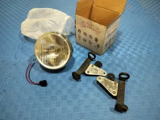 Faro de moto + regalo soportes para horquilla