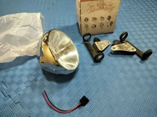 Faro de moto + regalo soportes para horquilla
