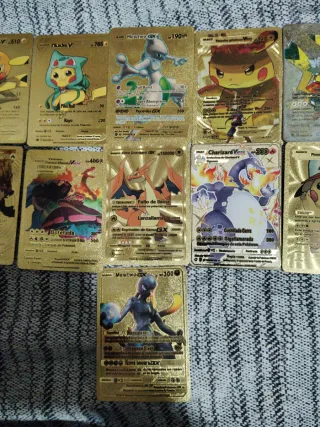 Cartas Pokémon Doradas Especiales alta calidad