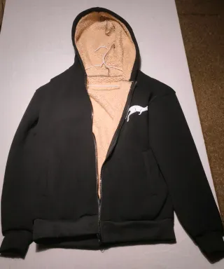 Sudadera negra con capucha Talla XS