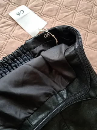 Abito similpelle nero taglia 44/46