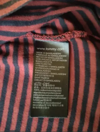 Camiseta Tommy Hilfiger Talla S Rayas