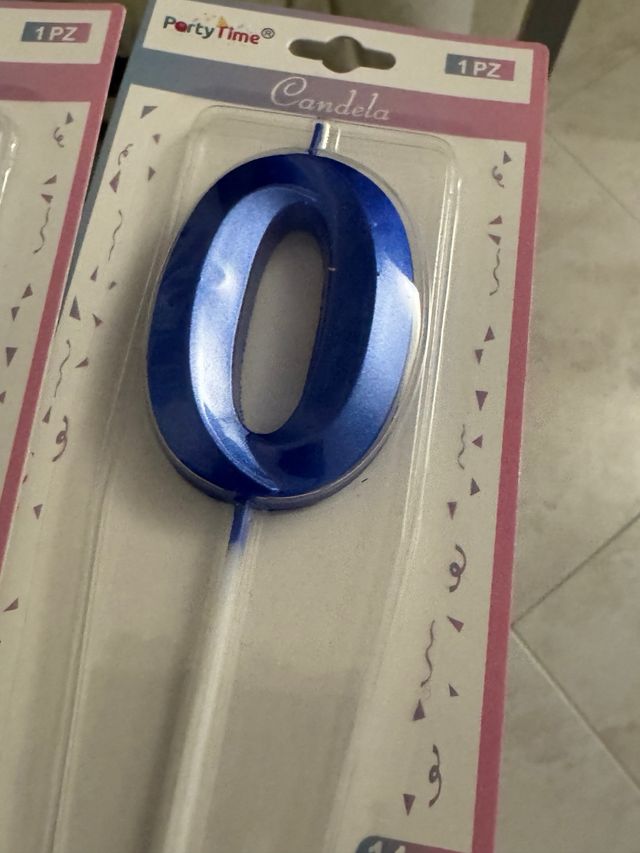 Candeline 40 anni blu