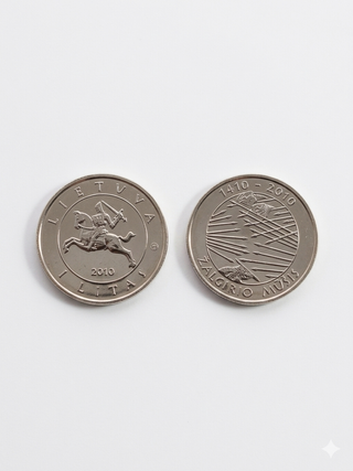 Moneda 1 Litas Lituania 2010