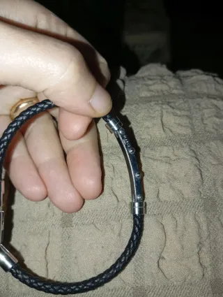 Bracciale Marlù intrecciato nero e argento