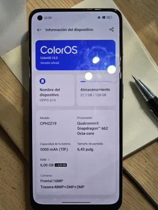 OFFERTA: OPPO A74 128 GB 6 GB RAM Android 13