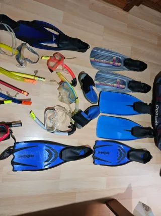 Lote equipo buceo y natación