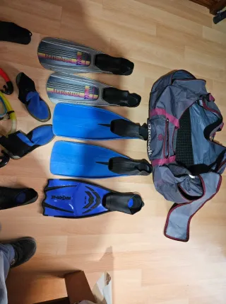 Lote equipo buceo y natación