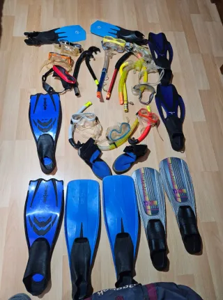 Lote equipo buceo y natación