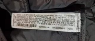 Anorak Zara Negro Talla M de mujer