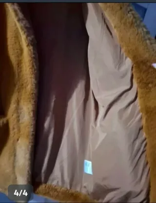 Abrigo de pelo marrón talla única