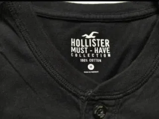 Camiseta Hollister Negra Talla M